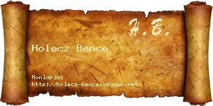 Holecz Bence névjegykártya