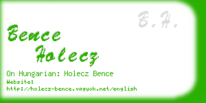 bence holecz business card